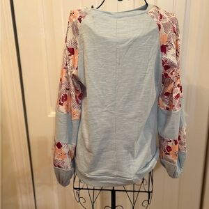 Floral Sleeve Women's Top